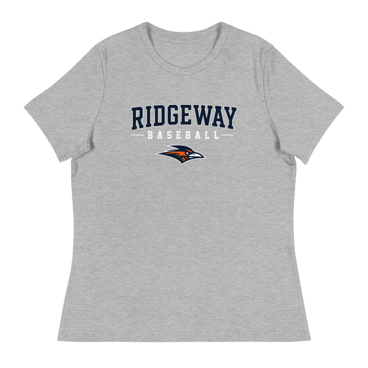 Performance | Women's Relaxed T Shirt | Ridgeway High School Baseball | Modern Script Logo