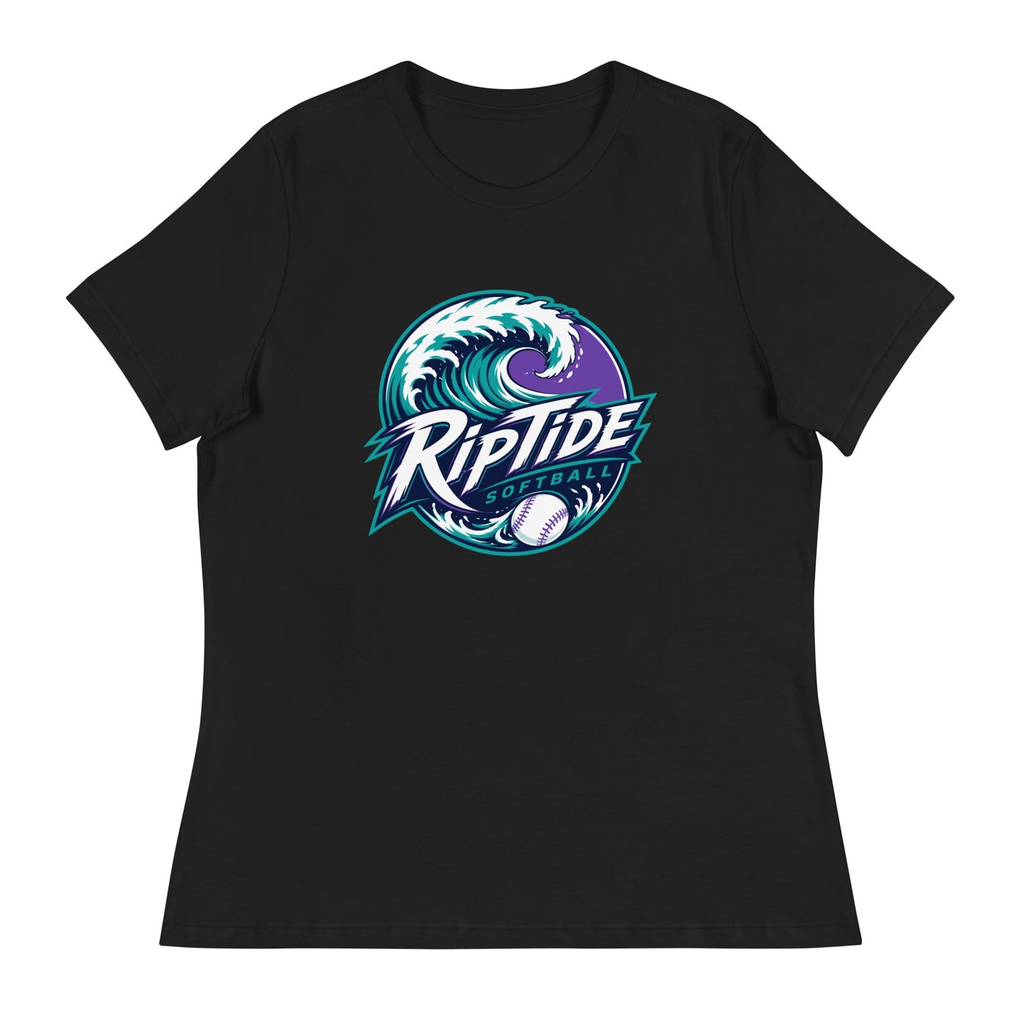 Performance | Women's Relaxed T Shirt | RipTide Softball | Emblem Logo