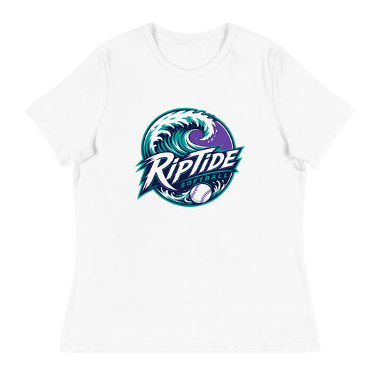 Performance | Women's Relaxed T Shirt | RipTide Softball | Emblem Logo