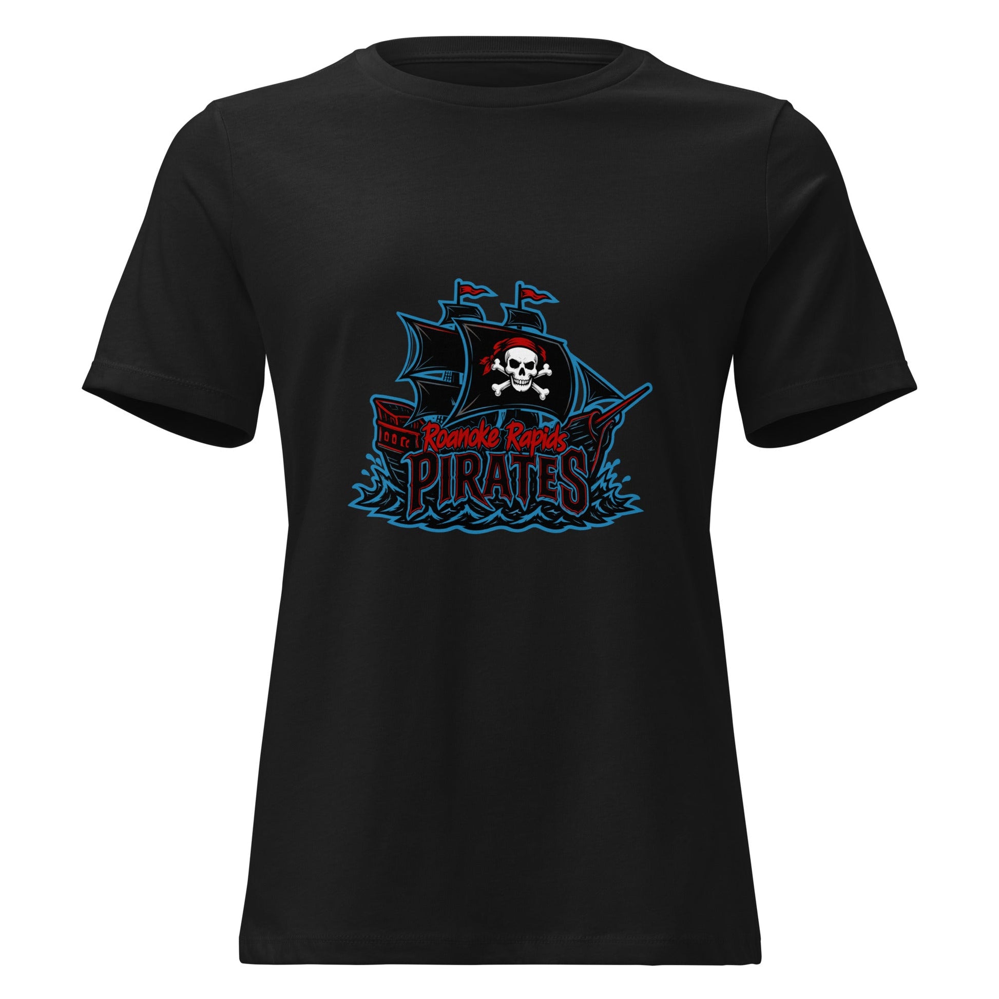Performance | Women's Relaxed T Shirt | Roanoke Rapids Pirates | Black Sail Battlers Logo