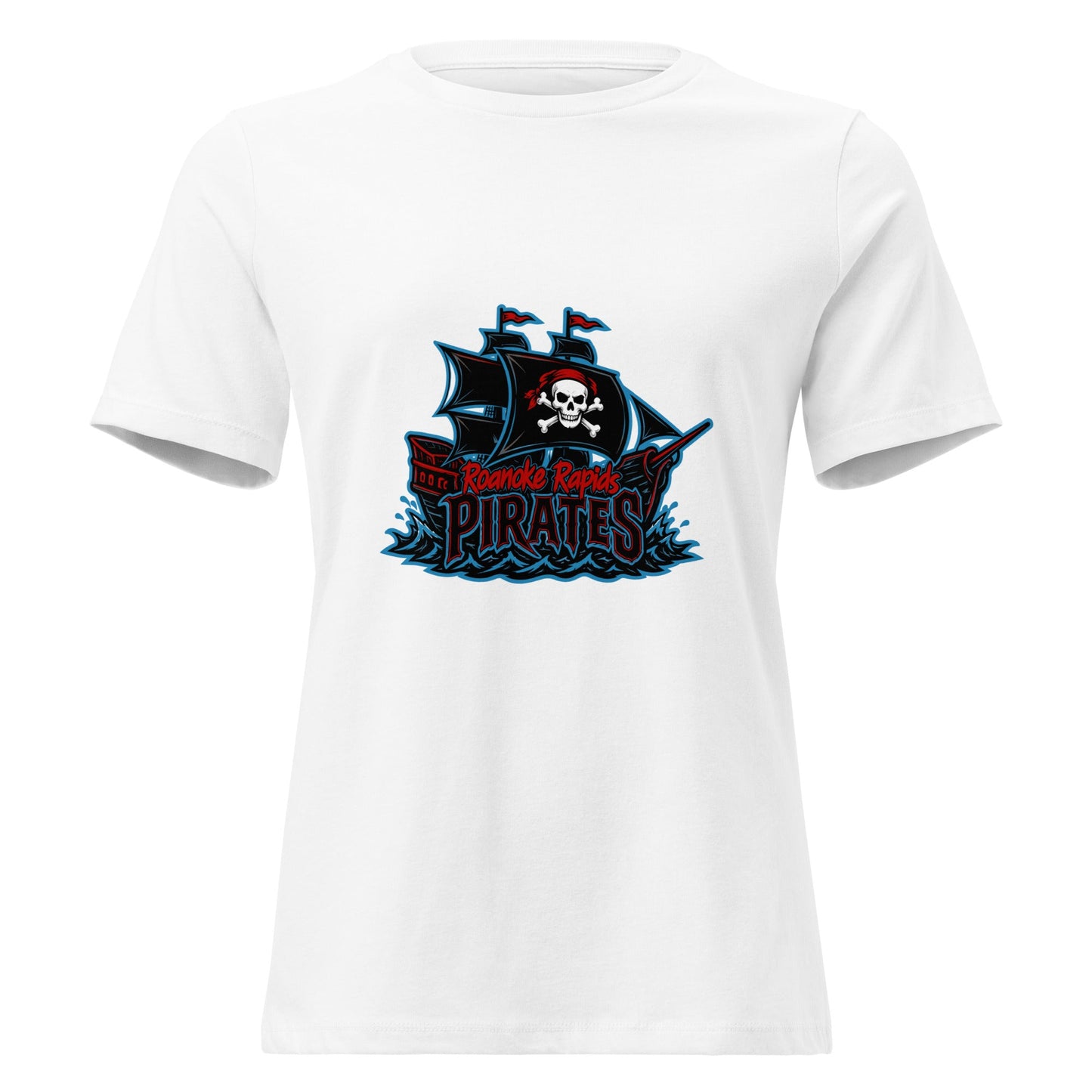 Performance | Women's Relaxed T Shirt | Roanoke Rapids Pirates | Black Sail Battlers Logo