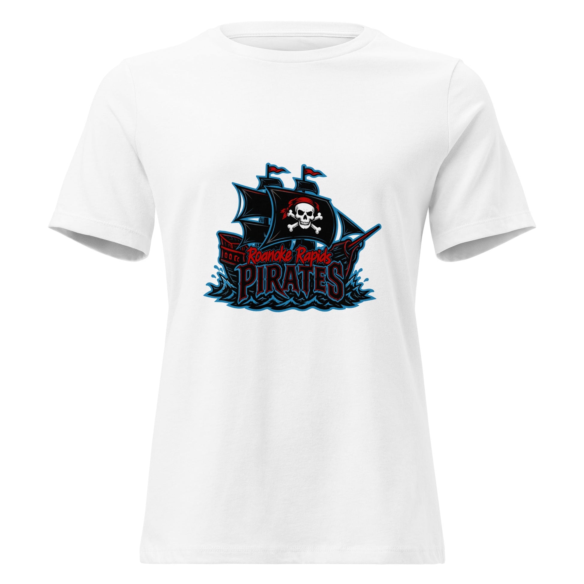 Performance | Women's Relaxed T Shirt | Roanoke Rapids Pirates | Black Sail Battlers Logo