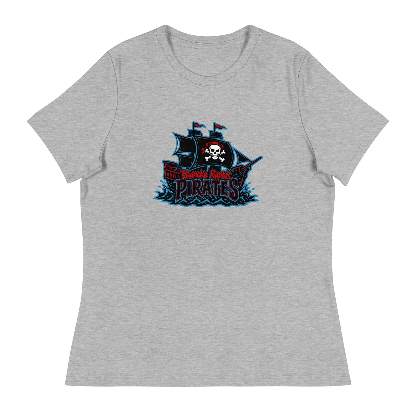 Performance | Women's Relaxed T Shirt | Roanoke Rapids Pirates | Black Sail Battlers Logo
