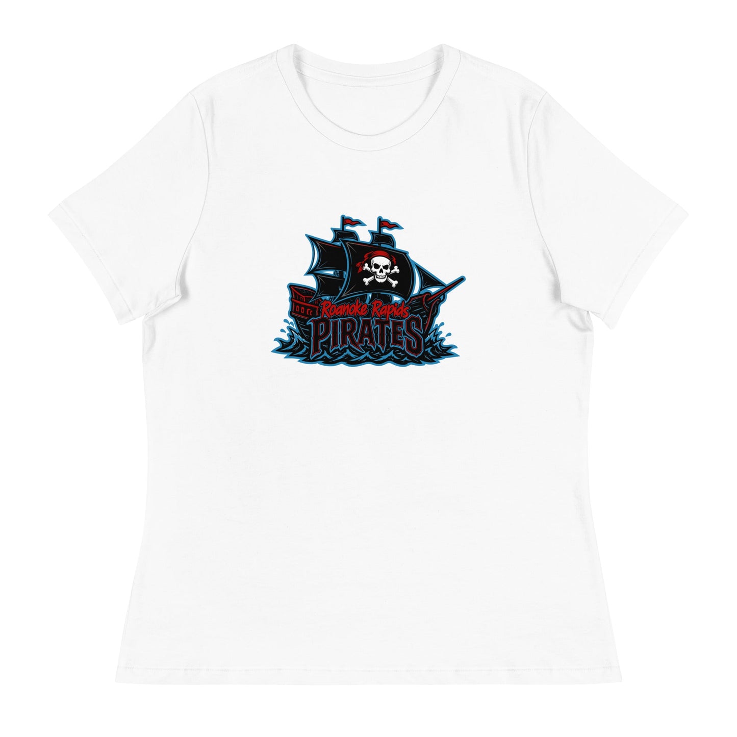 Performance | Women's Relaxed T Shirt | Roanoke Rapids Pirates | Black Sail Battlers Logo