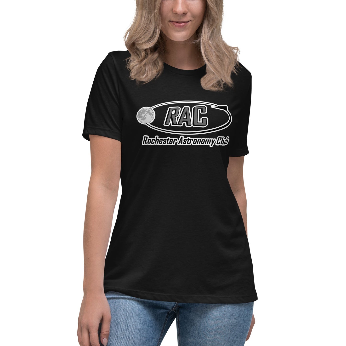 Performance | Women's Relaxed T Shirt | Rochester Astronomy Club | Orbit Logo
