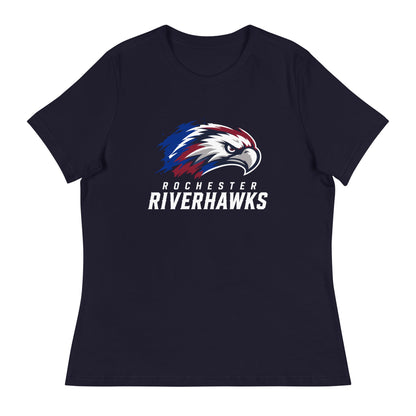 Performance | Women's Relaxed T Shirt | Rochester Riverhawks | Emblem Logo