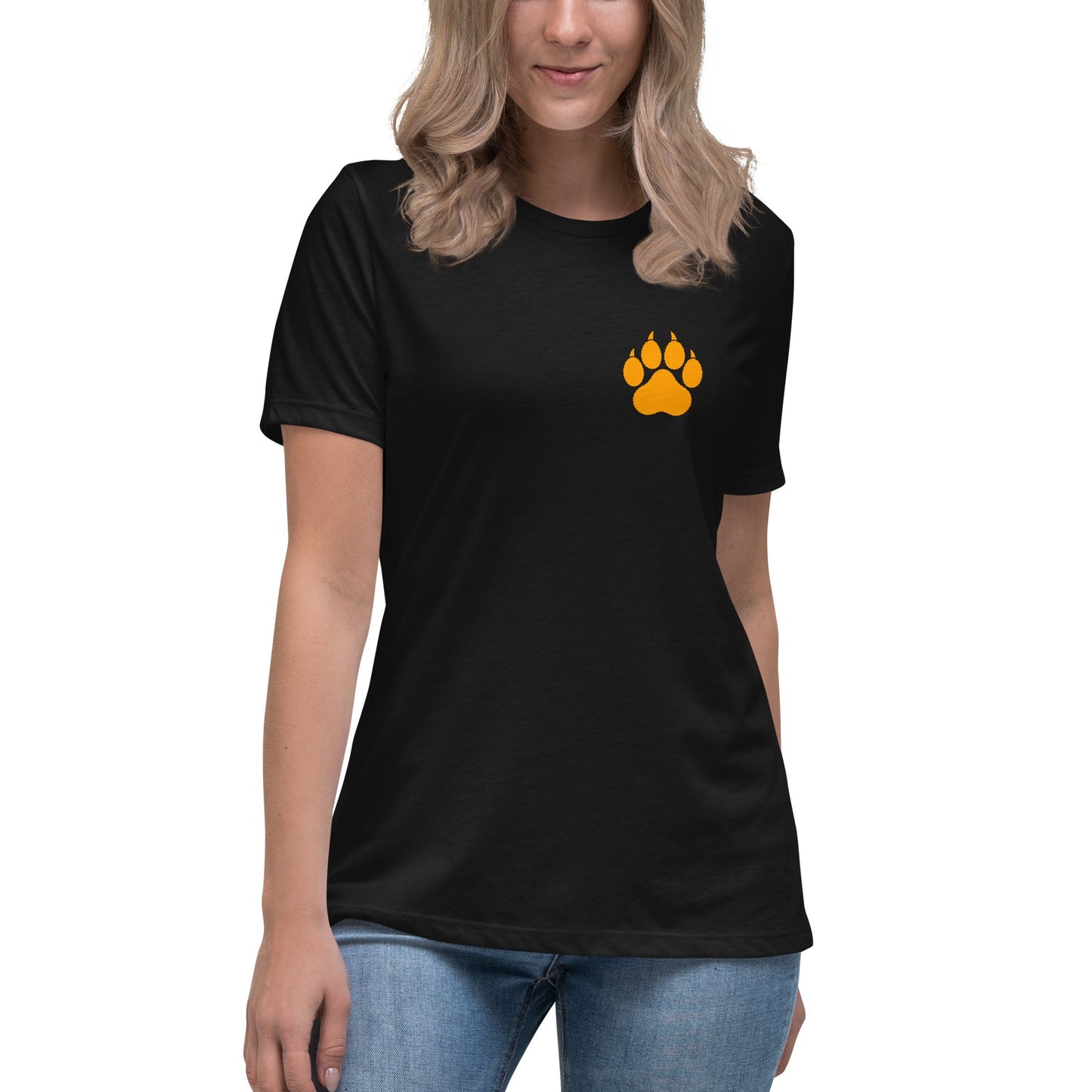 Performance | Women's Relaxed T Shirt | Rock Springs High School Tennis | Paw Logo