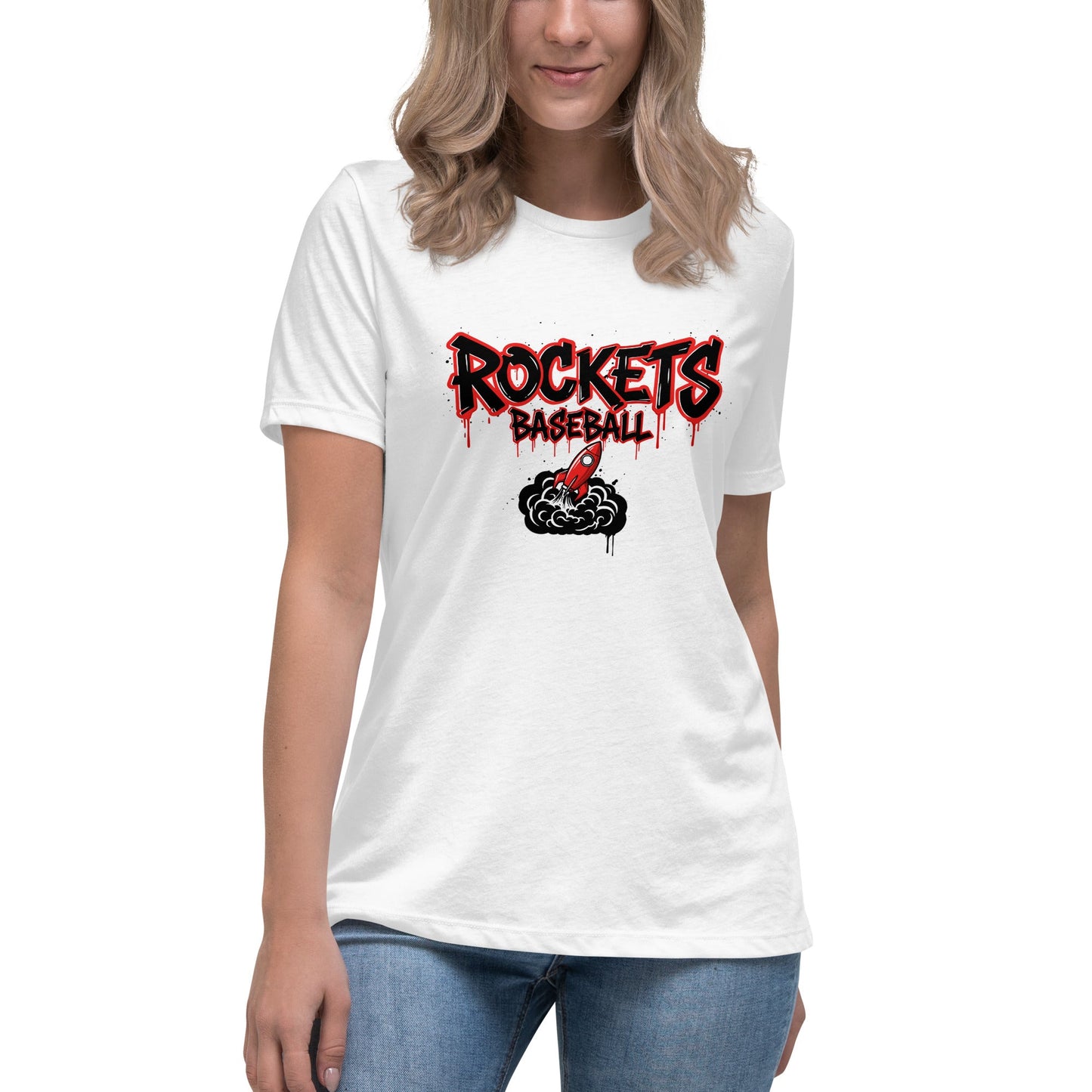 Performance | Women's Relaxed T Shirt | Rockets Baseball | Alt Logo 2