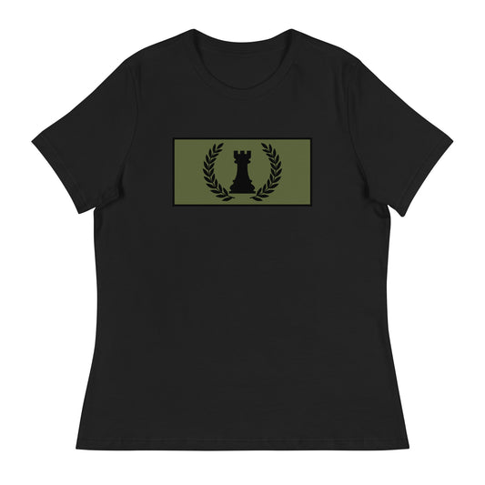 Performance | Women's Relaxed T Shirt | Rook Defense Solutions | Apex Castle Logo