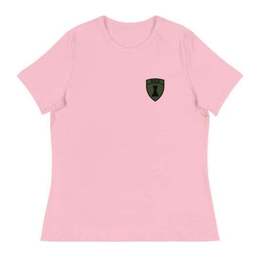 Performance | Women's Relaxed T Shirt | Rook Defense Solutions | Crest Logo