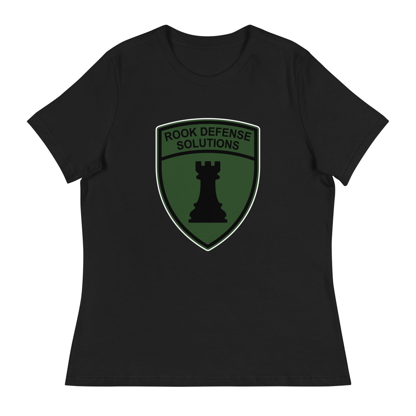 Performance | Women's Relaxed T Shirt | Rook Defense Solutions | Emblem Logo
