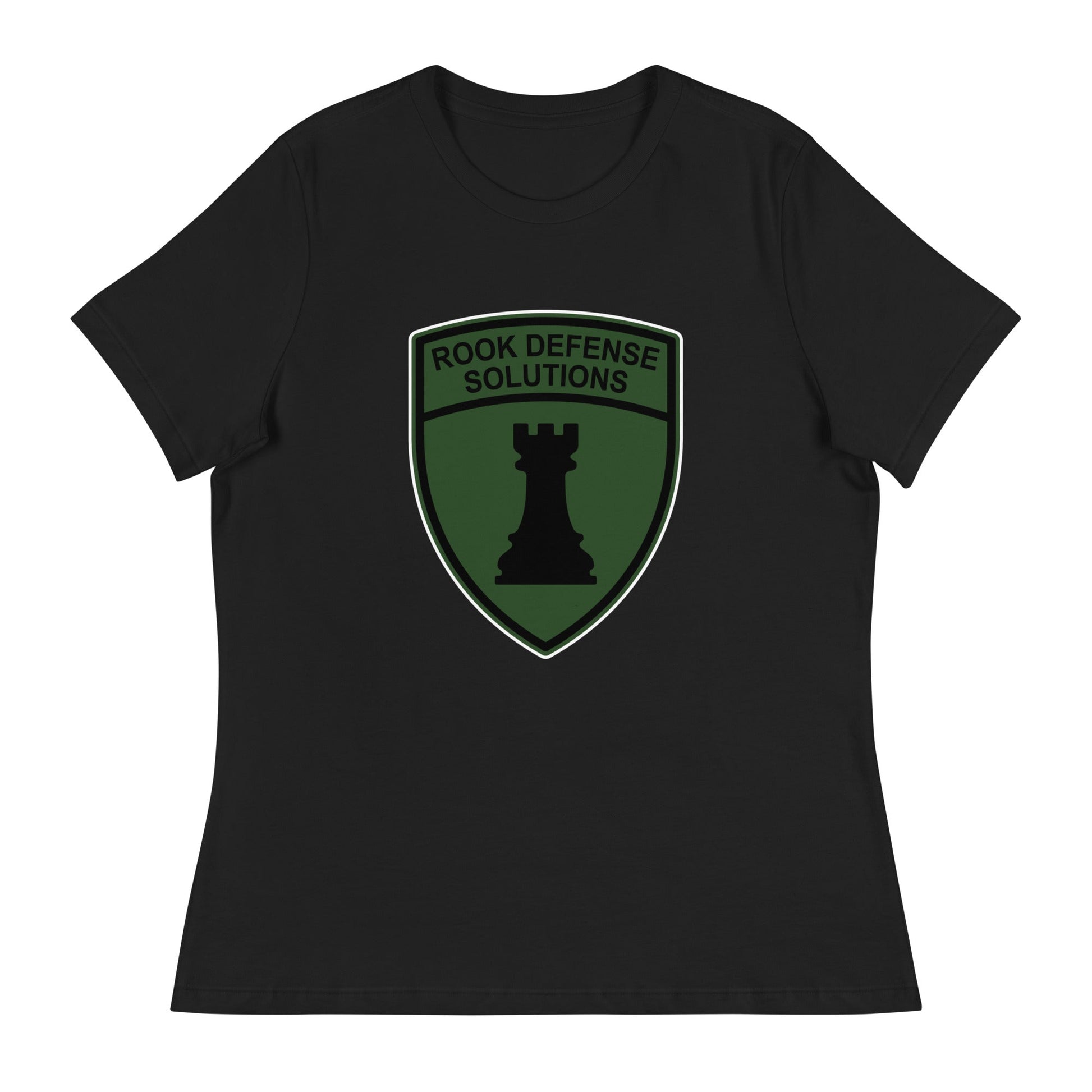 Performance | Women's Relaxed T Shirt | Rook Defense Solutions | Emblem Logo