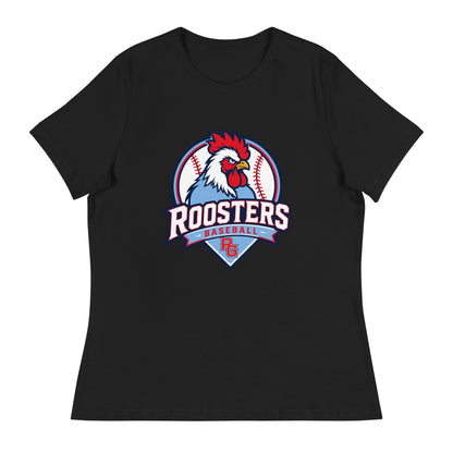 Performance | Women's Relaxed T Shirt | Rooster Nation | Athletic Crest Logo