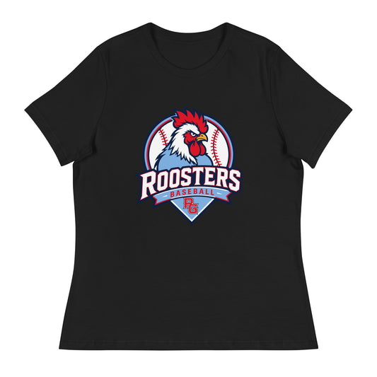 Performance | Women's Relaxed T Shirt | Rooster Nation | Athletic Crest Logo