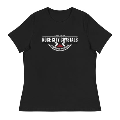 Performance | Women's Relaxed T Shirt | Rose City Crystals | Script Logo