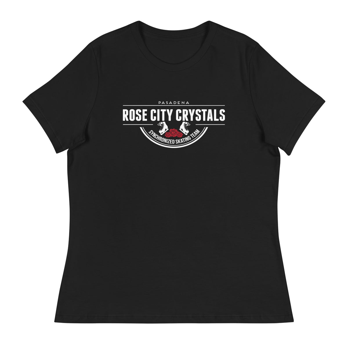 Performance | Women's Relaxed T Shirt | Rose City Crystals | Script Logo