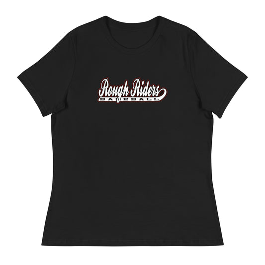Performance | Women's Relaxed T Shirt | Rough Riders | Baseball Script Logo