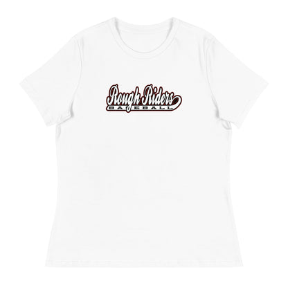 Performance | Women's Relaxed T Shirt | Rough Riders | Baseball Script Logo