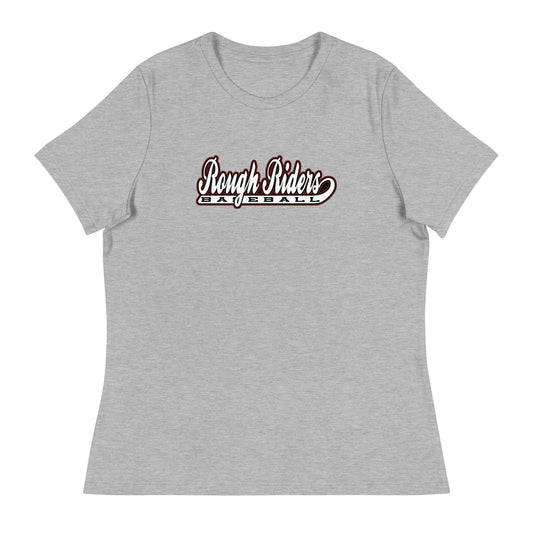 Performance | Women's Relaxed T Shirt | Rough Riders | Baseball Script Logo
