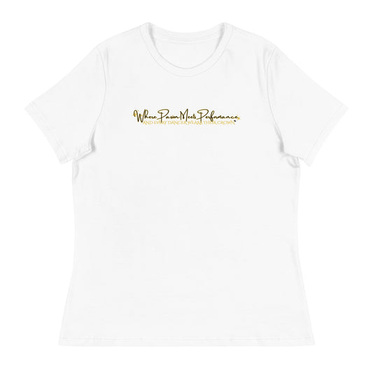 Performance | Women's Relaxed T Shirt | Royal Dance Palace | Alt Logo
