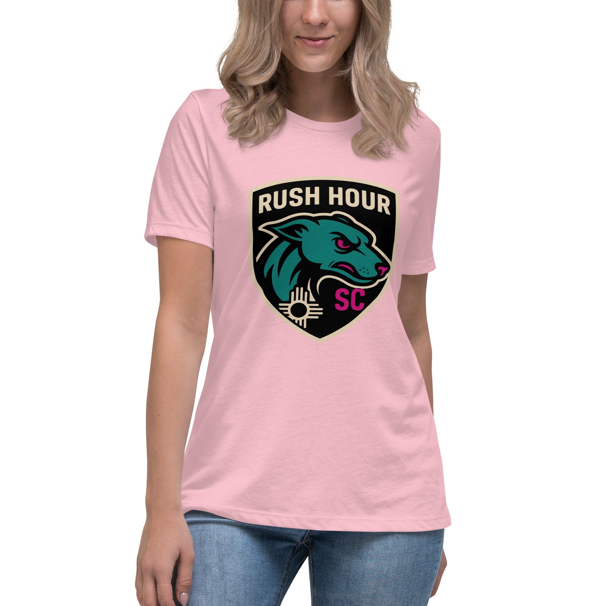 Performance | Women's Relaxed T Shirt | Rush Hour | Badge Logo