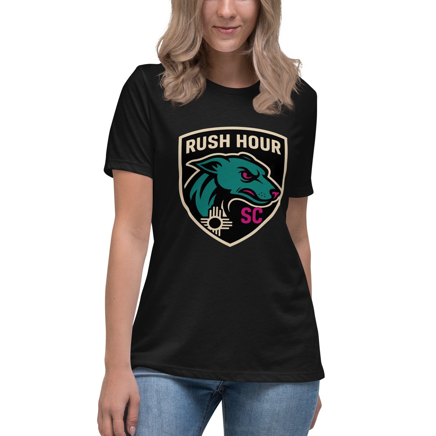 Performance | Women's Relaxed T Shirt | Rush Hour | Badge Logo