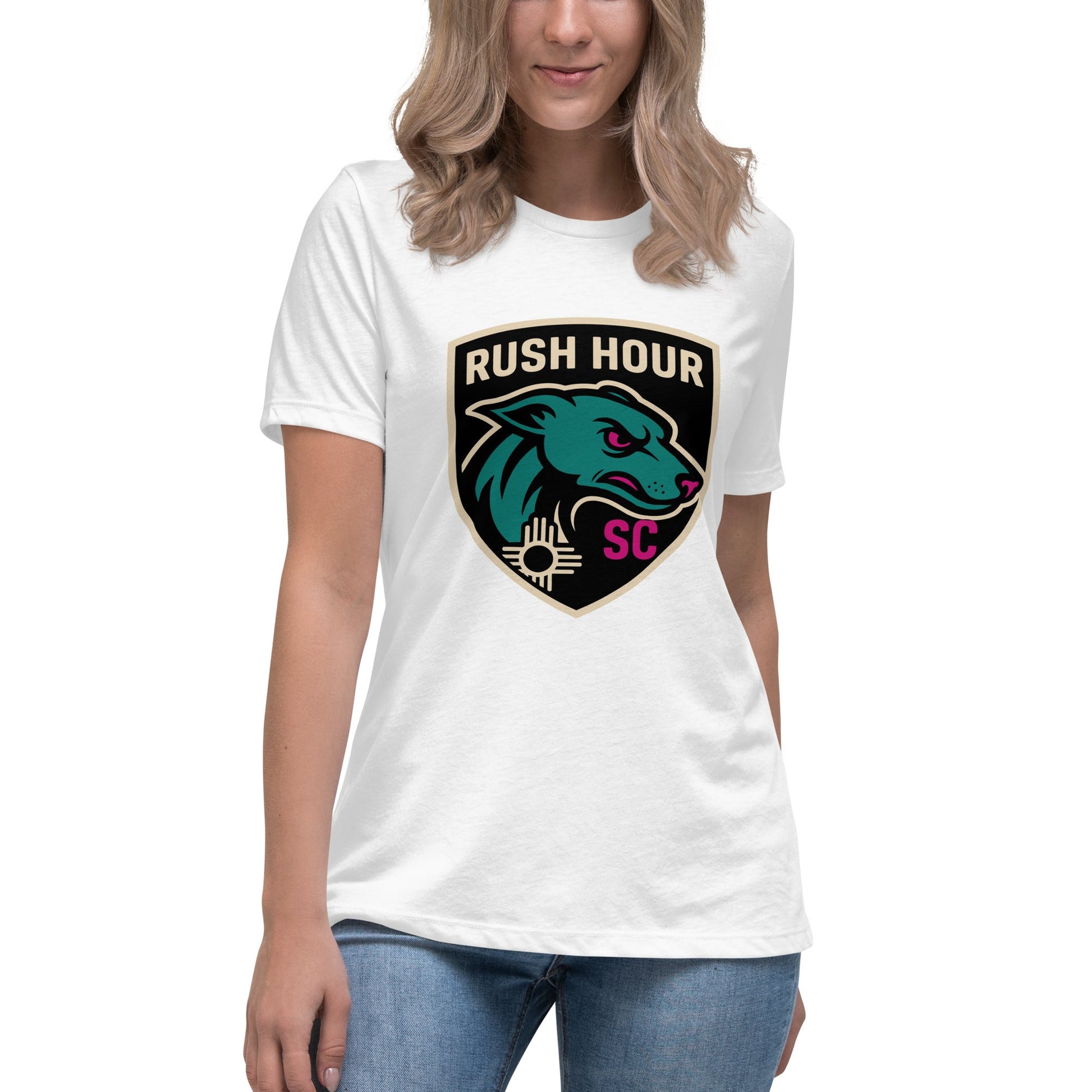 Performance | Women's Relaxed T Shirt | Rush Hour | Badge Logo