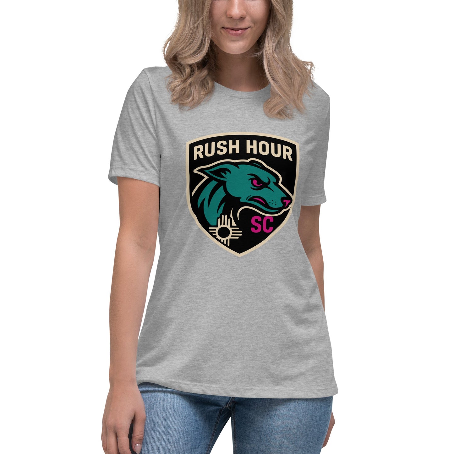 Performance | Women's Relaxed T Shirt | Rush Hour | Badge Logo