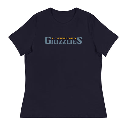 Performance | Women's Relaxed T Shirt | Rutherford County Grizzlies Football | Alt Script Logo
