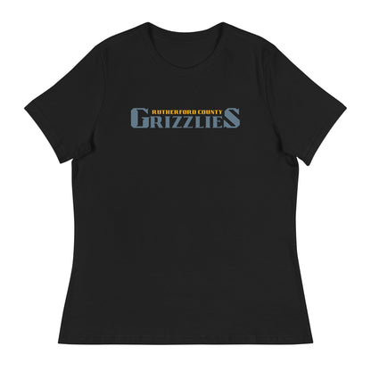 Performance | Women's Relaxed T Shirt | Rutherford County Grizzlies Football | Alt Script Logo