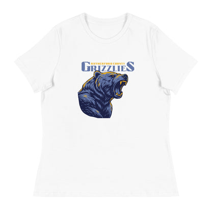 Performance | Women's Relaxed T Shirt | Rutherford County Grizzlies Football | Big Grizzlies Logo