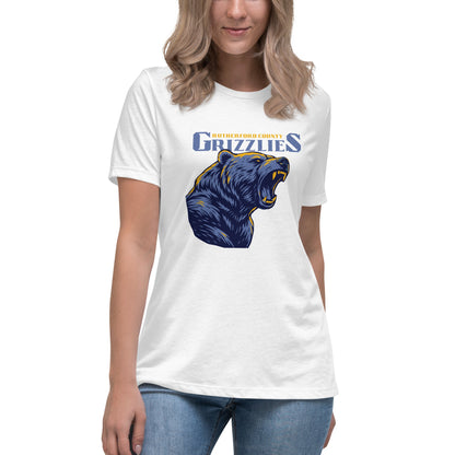 Performance | Women's Relaxed T Shirt | Rutherford County Grizzlies Football | Big Grizzlies Logo