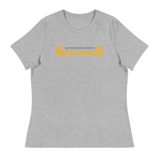 Performance | Women's Relaxed T Shirt | Rutherford County Grizzlies Football | Script Logo