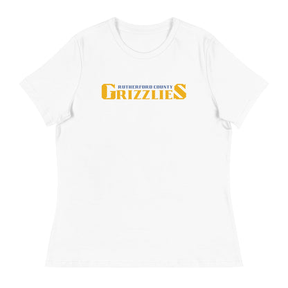Performance | Women's Relaxed T Shirt | Rutherford County Grizzlies Football | Script Logo