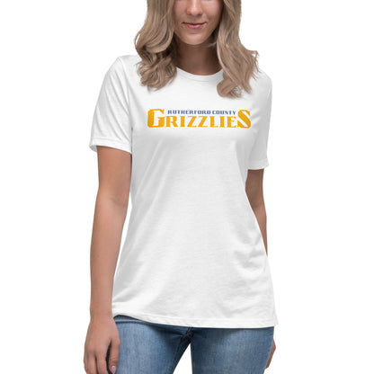Performance | Women's Relaxed T Shirt | Rutherford County Grizzlies Football | Script Logo