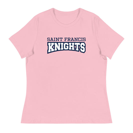 Performance | Women's Relaxed T Shirt | Saint Francis School | Modern Script Logo