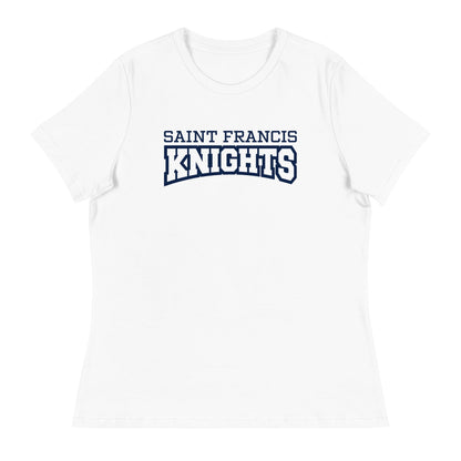 Performance | Women's Relaxed T Shirt | Saint Francis School | Modern Script Logo