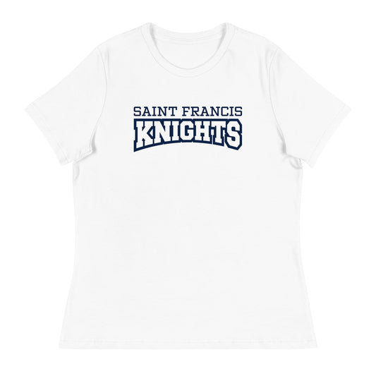 Performance | Women's Relaxed T Shirt | Saint Francis School | Modern Script Logo