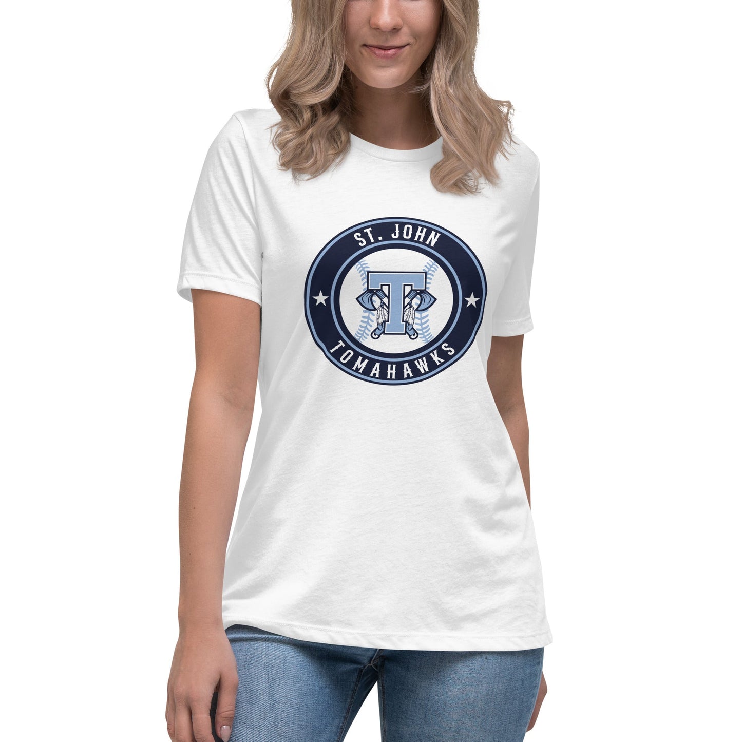 Performance | Women's Relaxed T Shirt | Saint John Tomahawks | Badge Logo