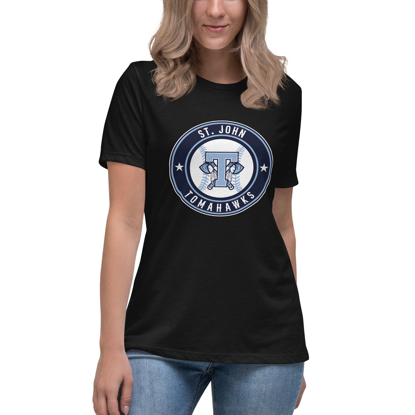 Performance | Women's Relaxed T Shirt | Saint John Tomahawks | Badge Logo