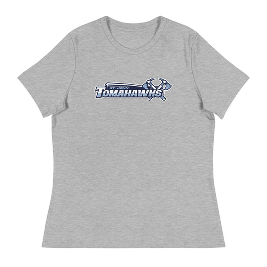 Performance | Women's Relaxed T Shirt | Saint John Tomahawks | Script Logo