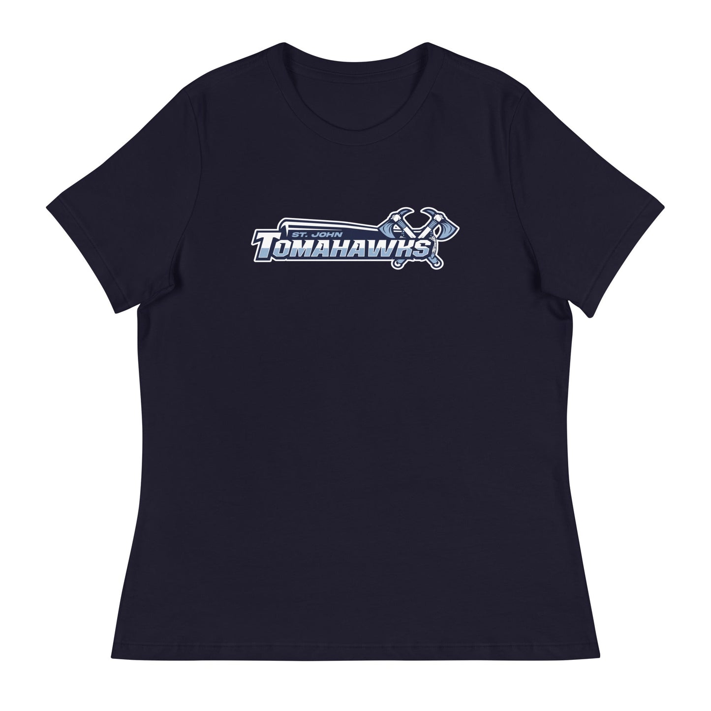 Performance | Women's Relaxed T Shirt | Saint John Tomahawks | Script Logo