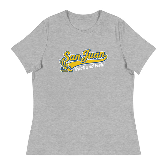 Performance | Women's Relaxed T Shirt | San Juan Track and Field | Script Logo