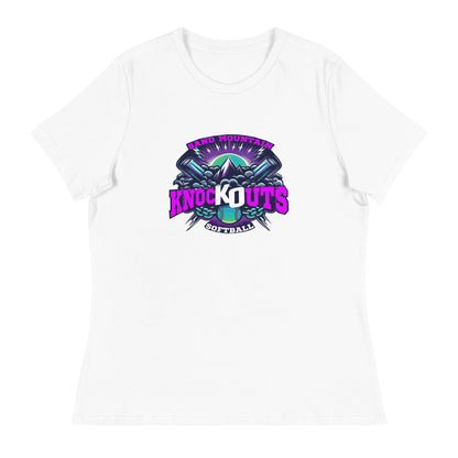 Performance | Women's Relaxed T Shirt | Sand Mountain Knockouts | Ball & Bat Logo
