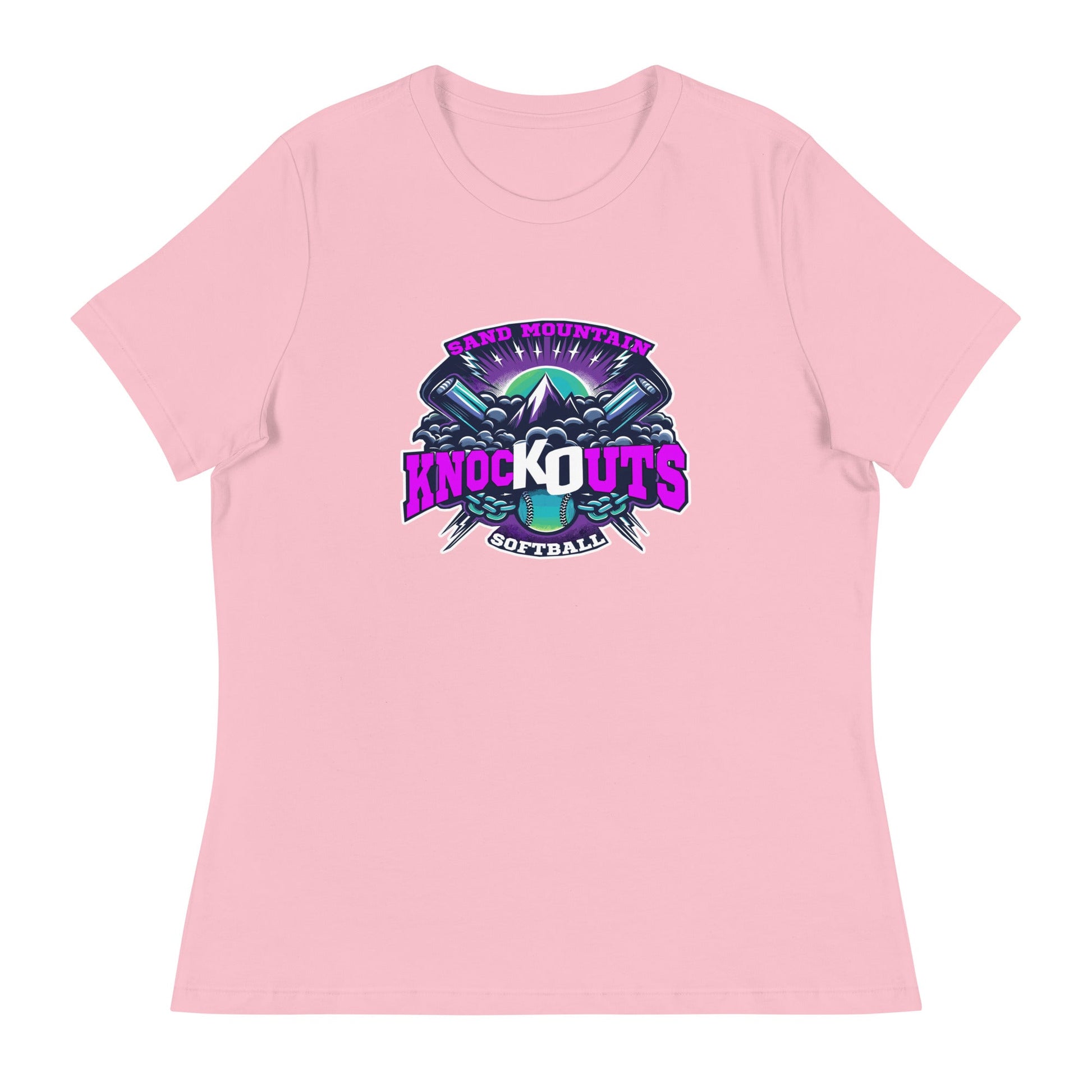 Performance | Women's Relaxed T Shirt | Sand Mountain Knockouts | Ball & Bat Logo