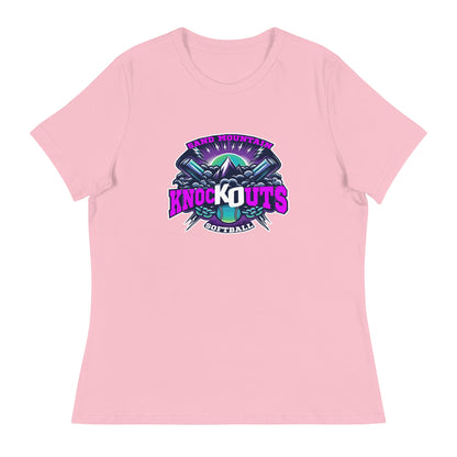 Performance | Women's Relaxed T Shirt | Sand Mountain Knockouts | Ball & Bat Logo