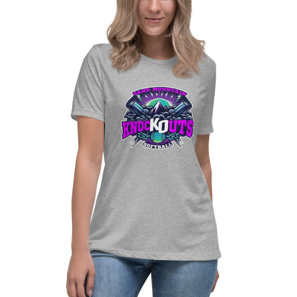 Performance | Women's Relaxed T Shirt | Sand Mountain Knockouts | Ball & Bat Logo