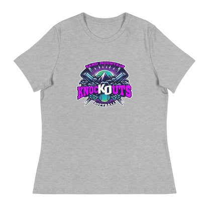 Performance | Women's Relaxed T Shirt | Sand Mountain Knockouts | Ball & Bat Logo