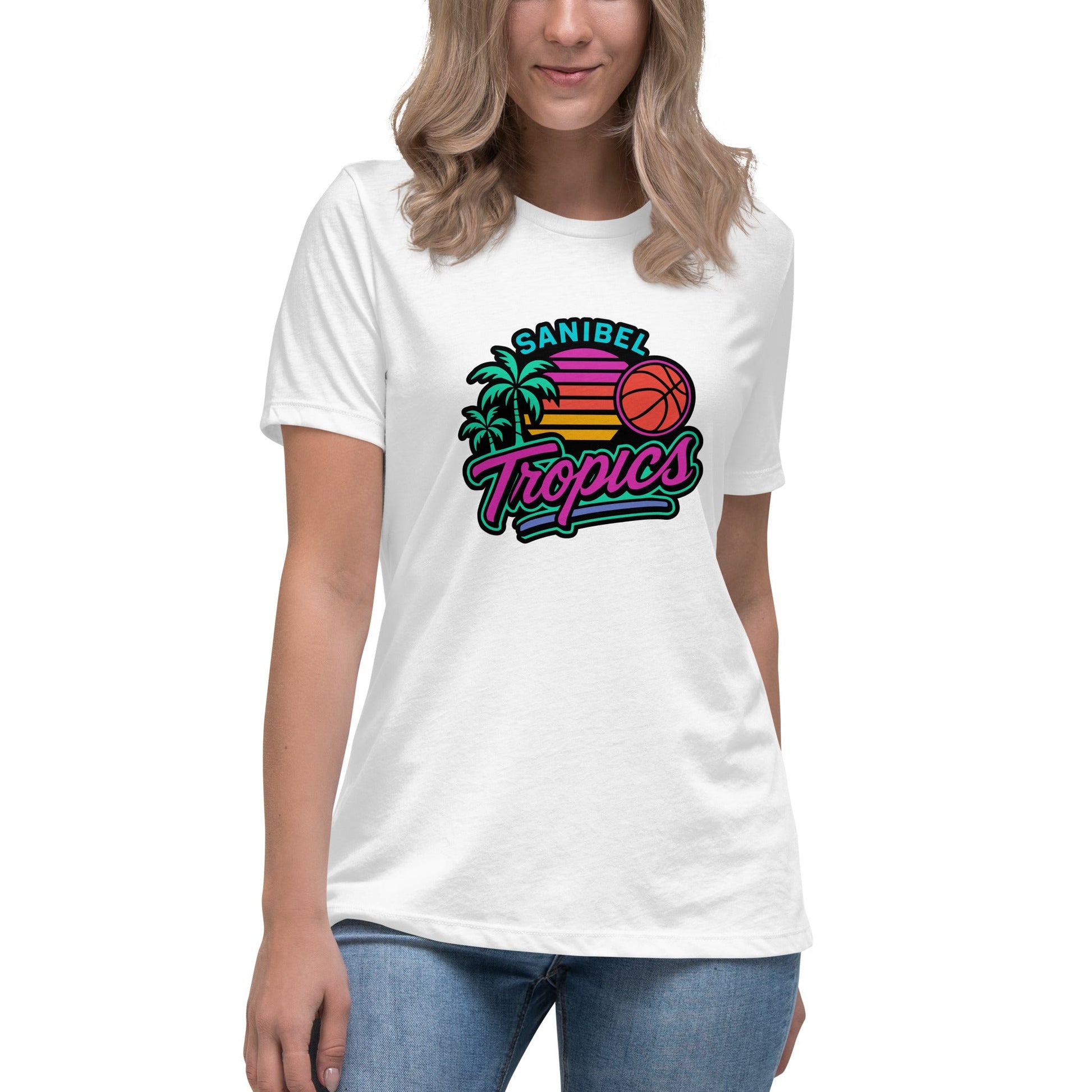 Performance | Women's Relaxed T Shirt | Sanibel Tropics | Coastal Clash Logo