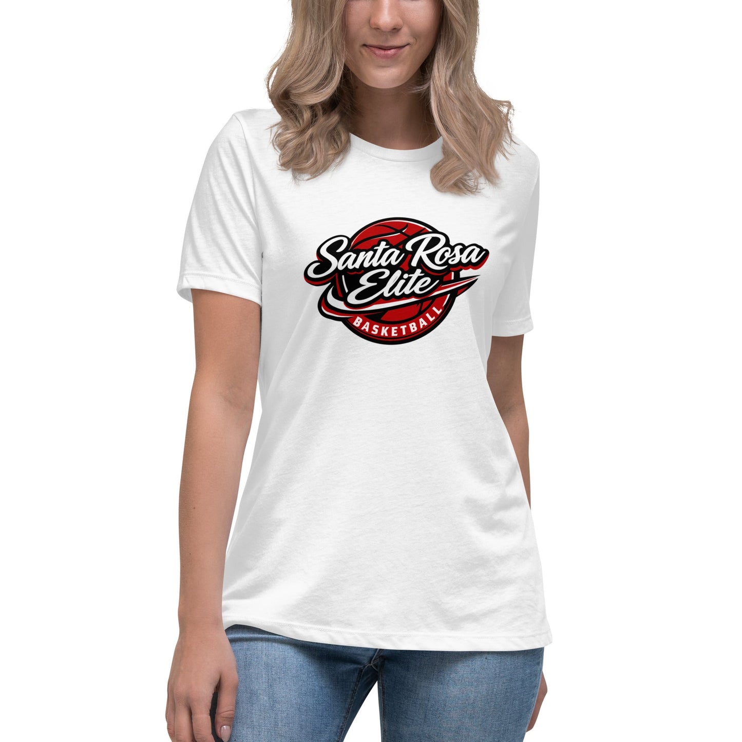 Performance | Women's Relaxed T Shirt | Santa Rosa Elite | Crimson Crest Logo